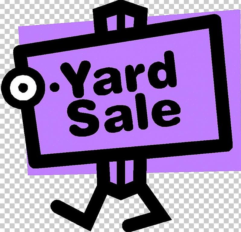 "4-Family Yard Sale" kertoo mahdollisille ostajille